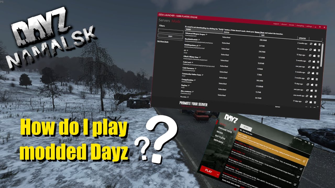 How to play DayZ on modded servers using DZSA Launcher