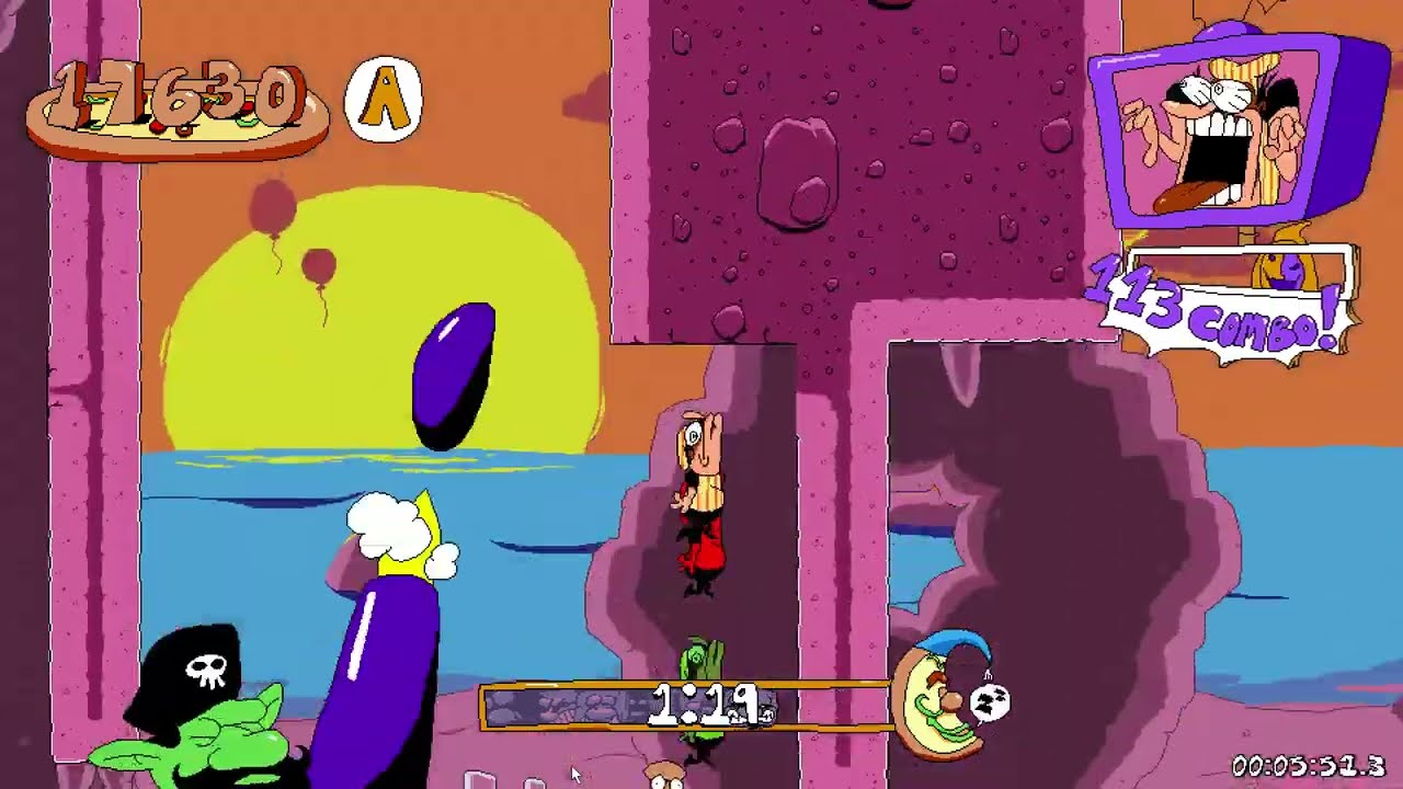Pizza Tower - Crust Cove (P Rank + All Treasure Guy Locations)