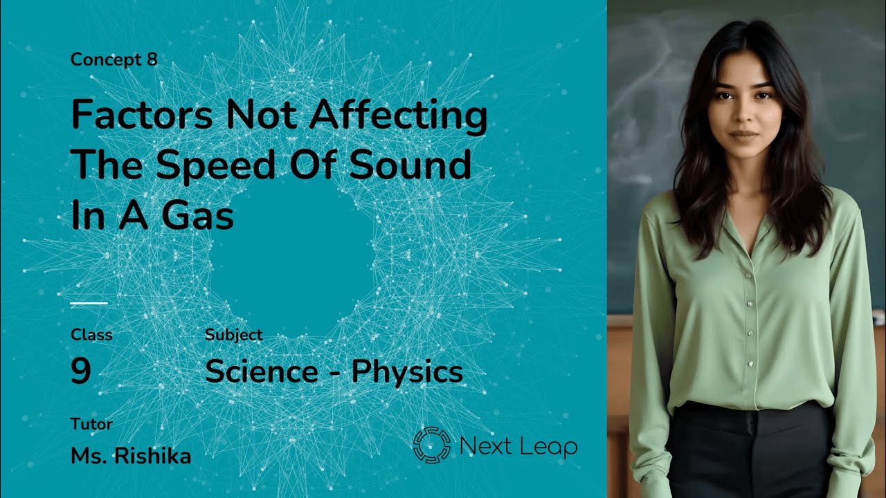Factors Not Affecting the Speed of Sound in a Gas | Class 9 Physics | Propagation of Sound Waves