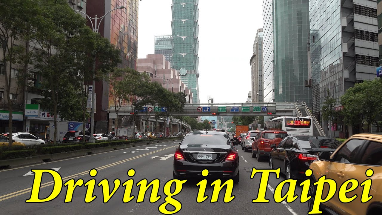 Driving in Taipei Taiwan 4K.