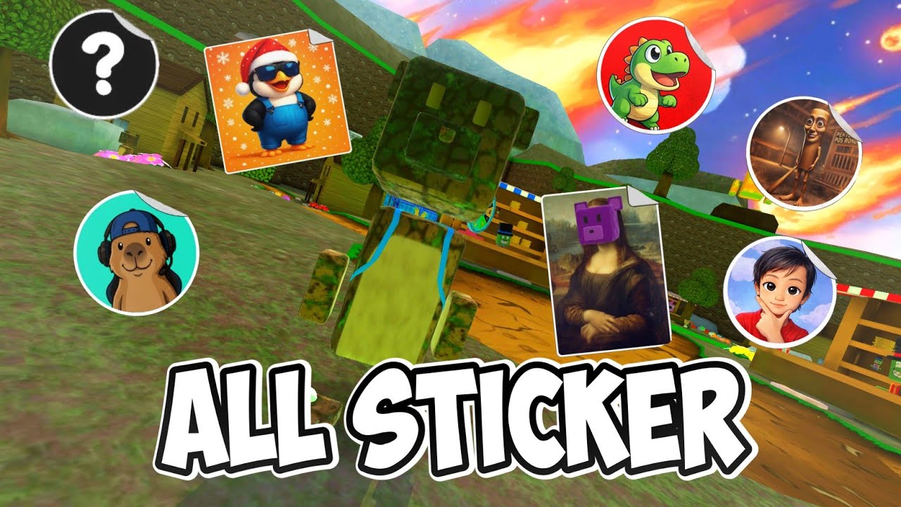 SEMUA STIKER DI SUPER DINO WOLRD 😱