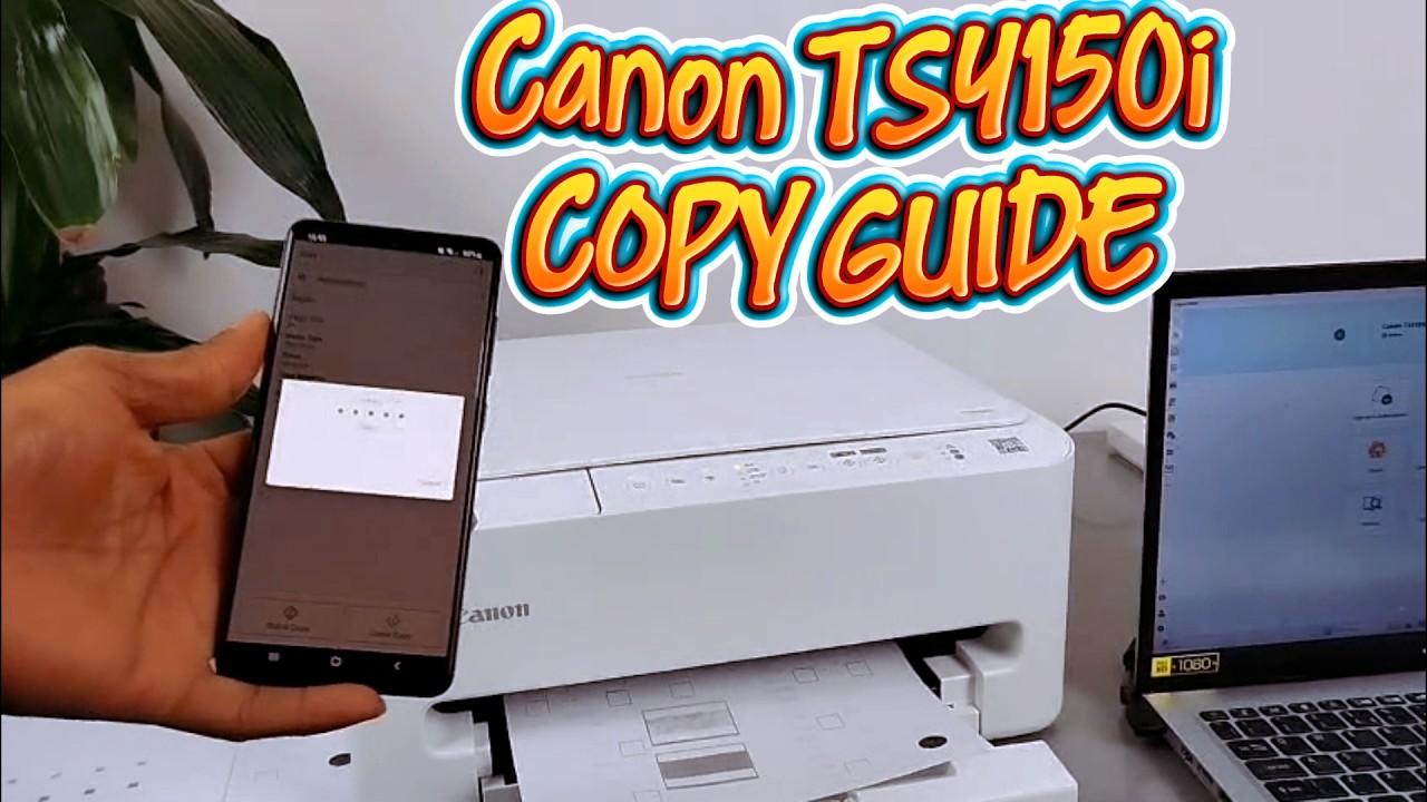 How to Copy Documents and Photos on a Canon Pixma TS4150i (Panel & Phone App)