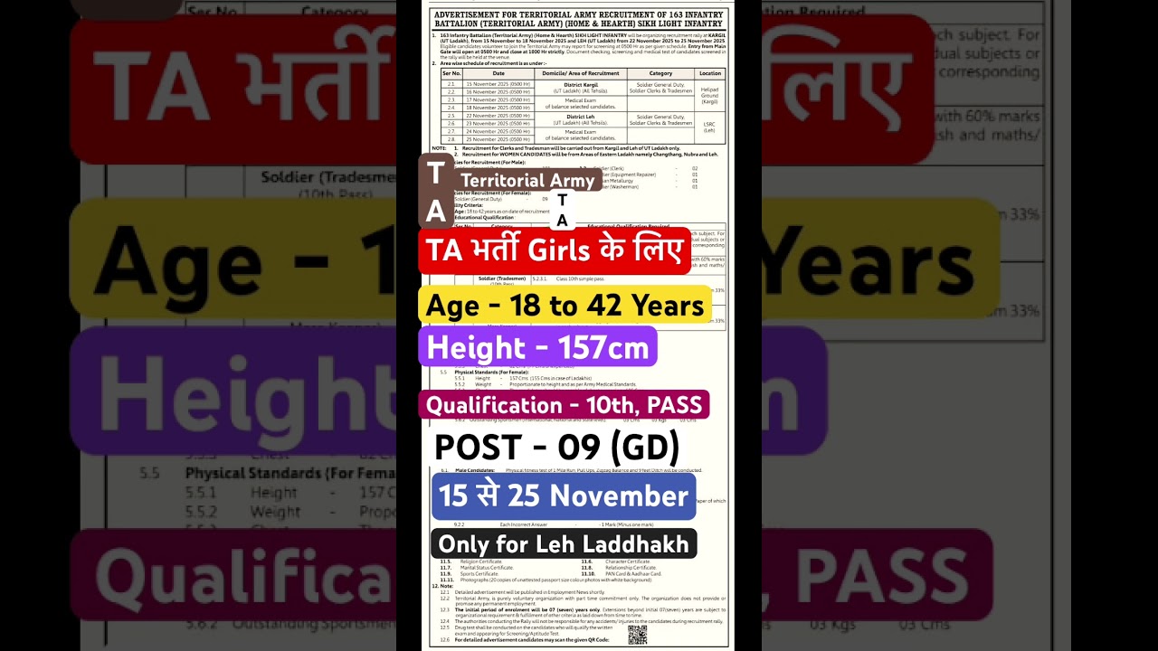 🔥TA Girls recruitment is also available #ta #ytshorts #trending #motivation