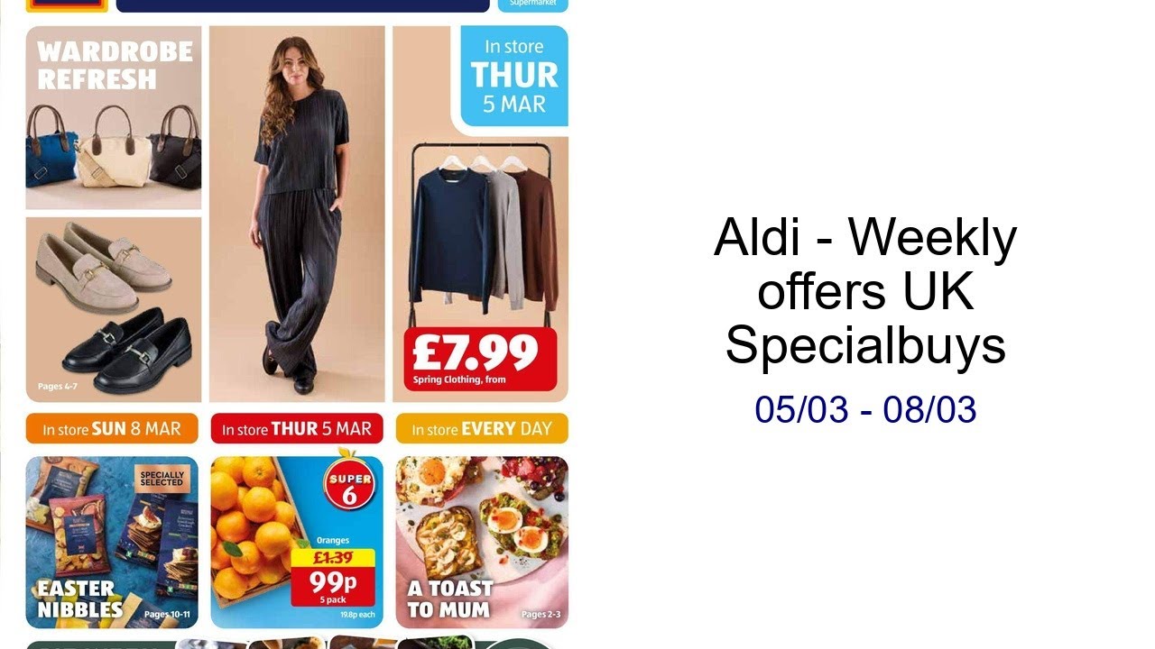 Aldi - Weekly offers UK Specialbuys 05/03 - 08/03