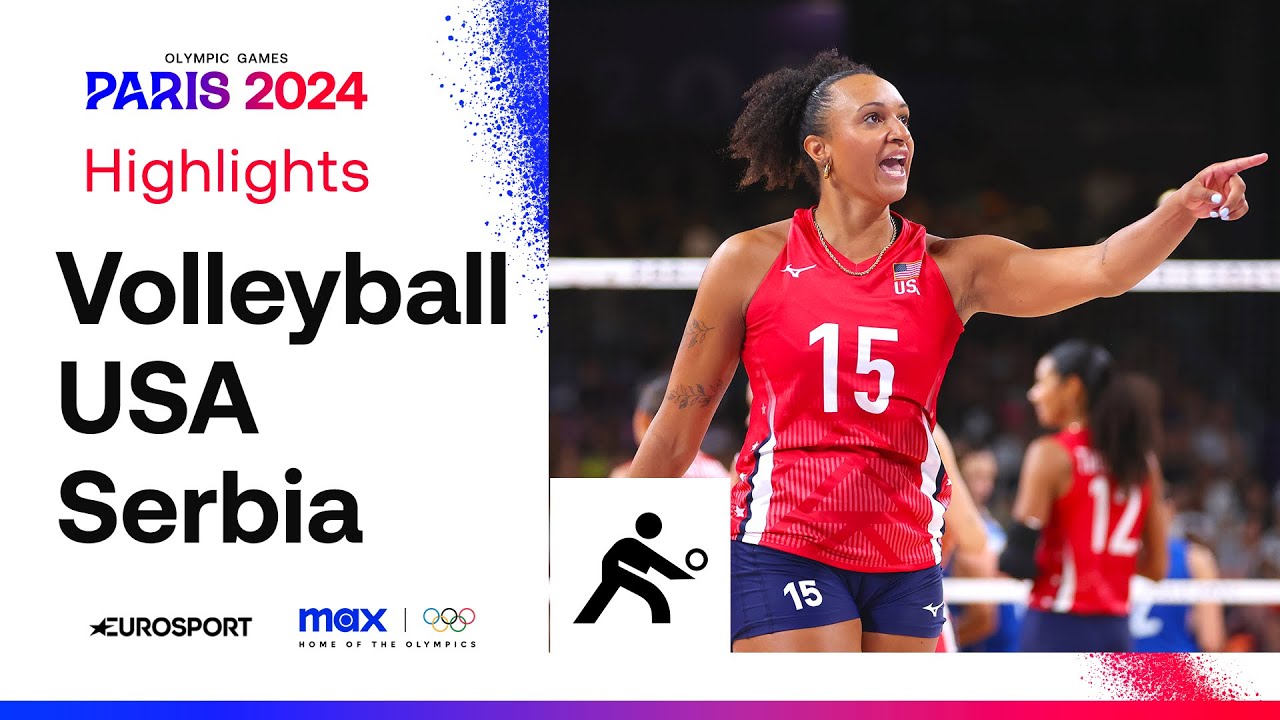 EPIC MATCH! 😮 | USA Vs Serbia - Volleyball Preliminary Round Highlights | #Paris2024