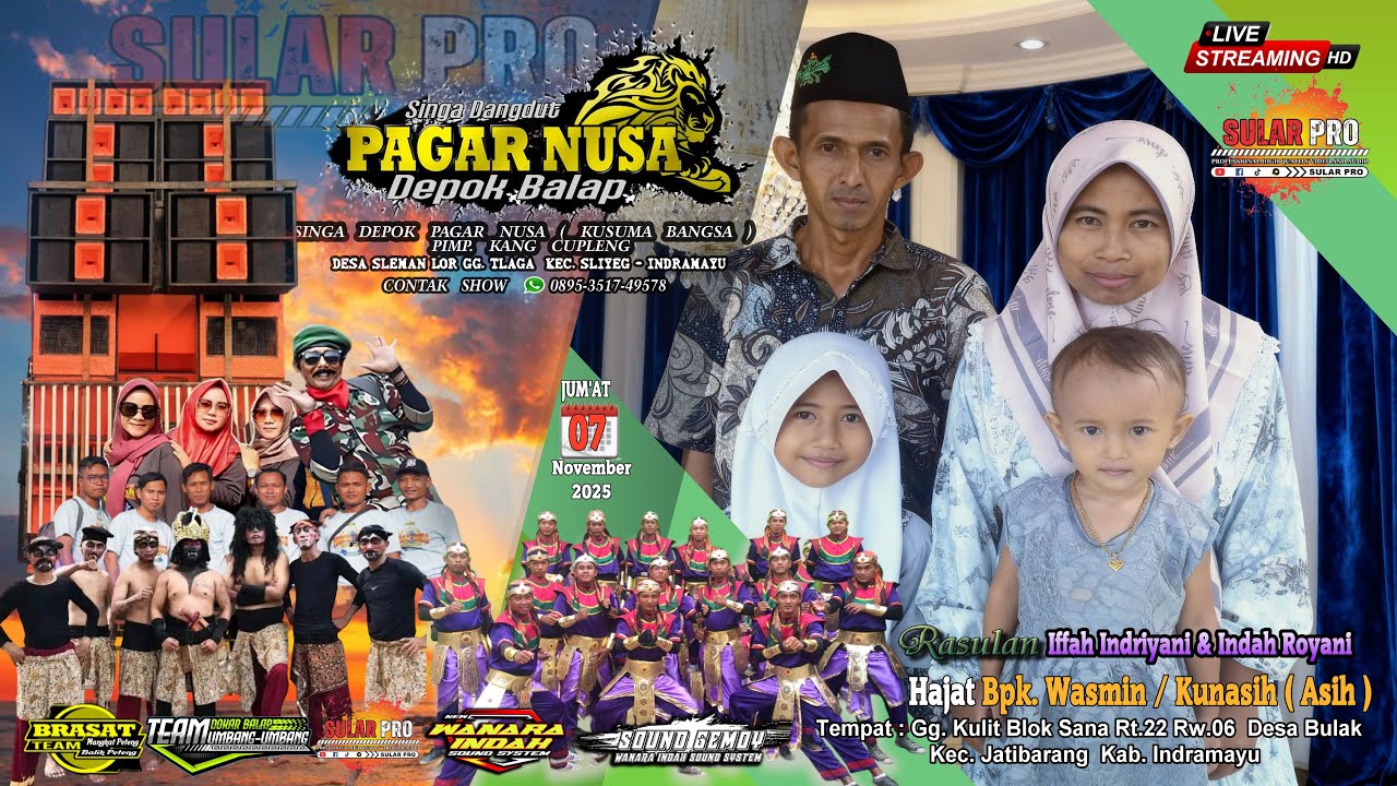🟢LIVE NGARAK SINGA DEPOK PAGAR NUSA || Hajat Bpk. Wasmin / Kunasih ( Asih ) Desa Bulak 7 Nov 2025