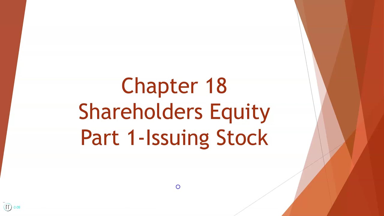 Chp 18 Part1 issuing common stock