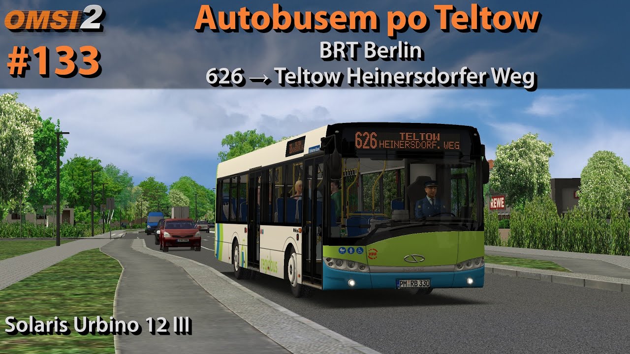 OMSI 2 #133: Autobusem po Teltow | BRT Berlin - Linia 626 | Solaris Urbino 12 III