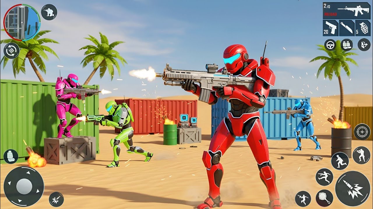 AI Robot Gun Shooting Game - FPS Shooting Games - Android GamePlay
