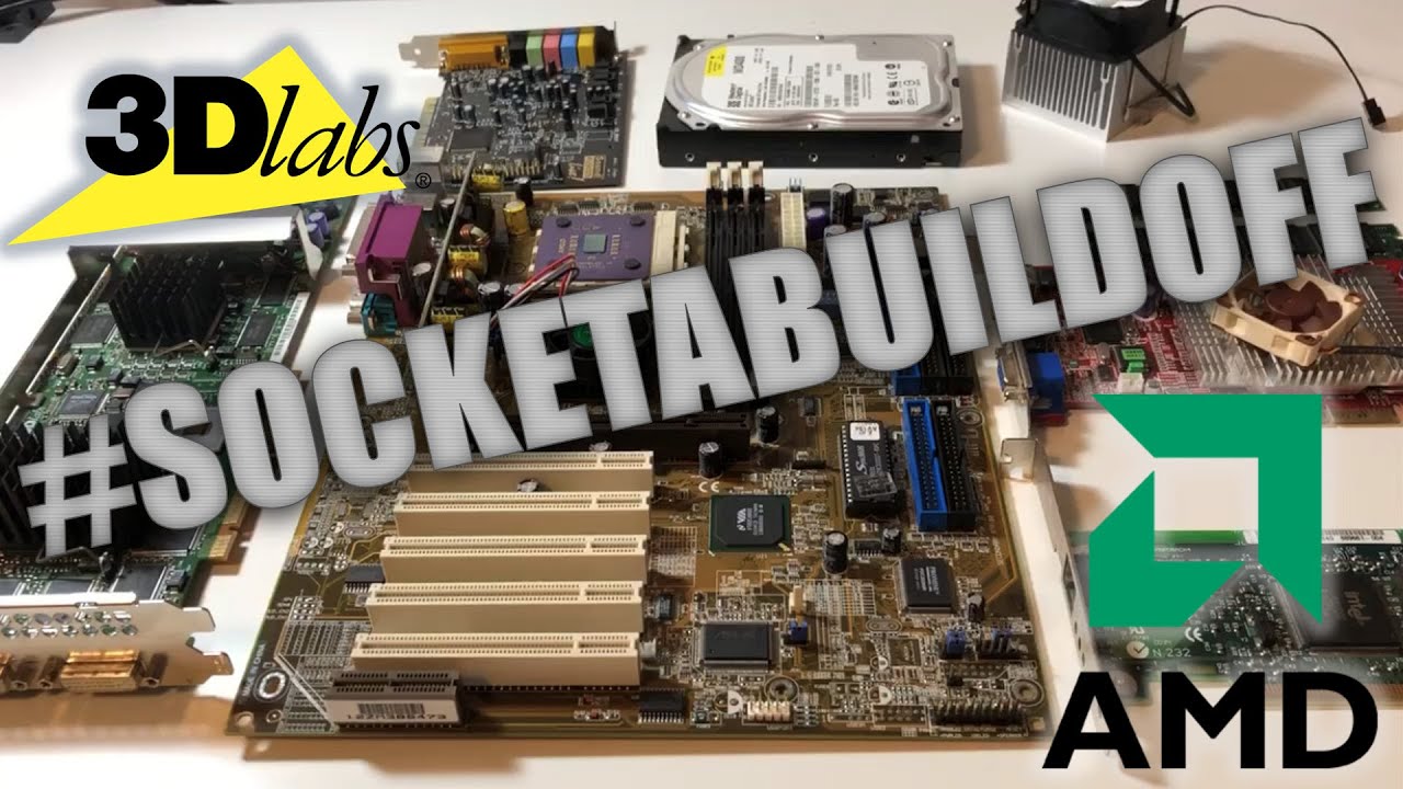 Building an AMD Thunderbird Gaming Rig - Geforce 3 and 3D Labs Wildcat III! #socketabuildoff