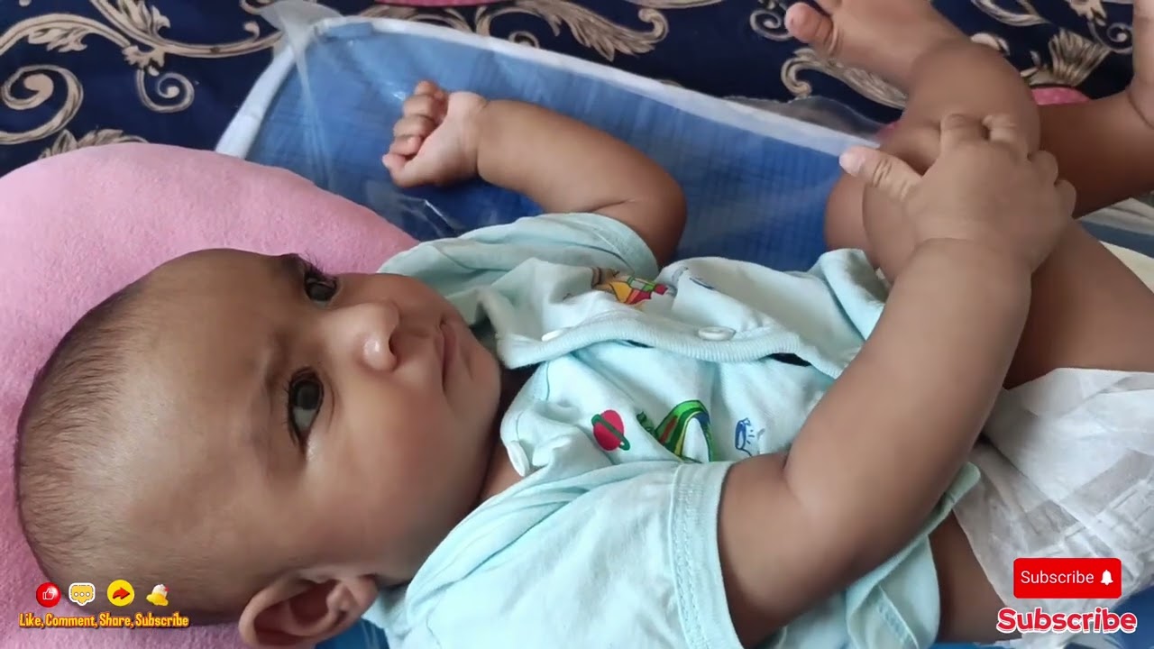 3 Month Old Baby 🇴🇲Turn Her Face / Morning Baby Fun 😊 Wakeup Happy Habits +more / February 15, 2026