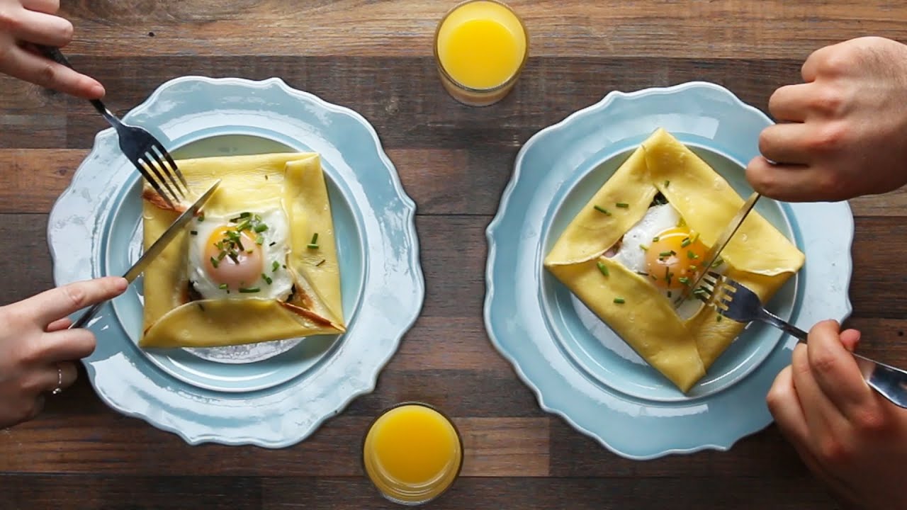 Herzhafte Crepes-Frühstücks-Taschen