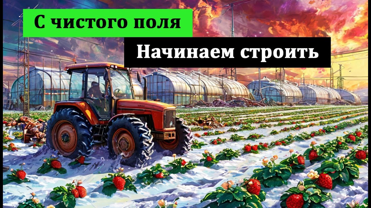 Клубничная мечта в Сибири: Теплицы в чистом поле с нуля!