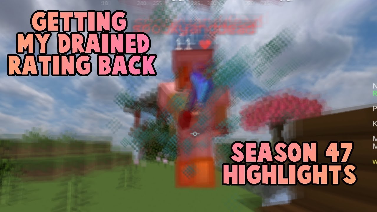 Getting Back My Drained Rating By Comboing Miners v2! Season 47 Ranked Skywars Highlights!