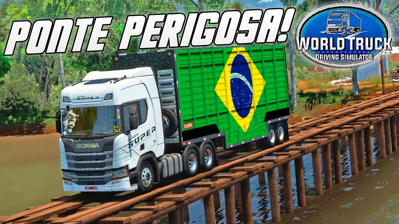 World Truck Driving Simulator 2023 - Mega Desafio Estradas de Terra e Ponte de Madeira!