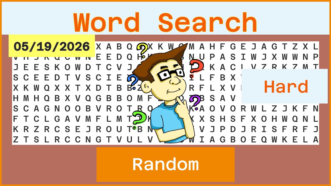 Word Search Hard - Random - 05/19/2026