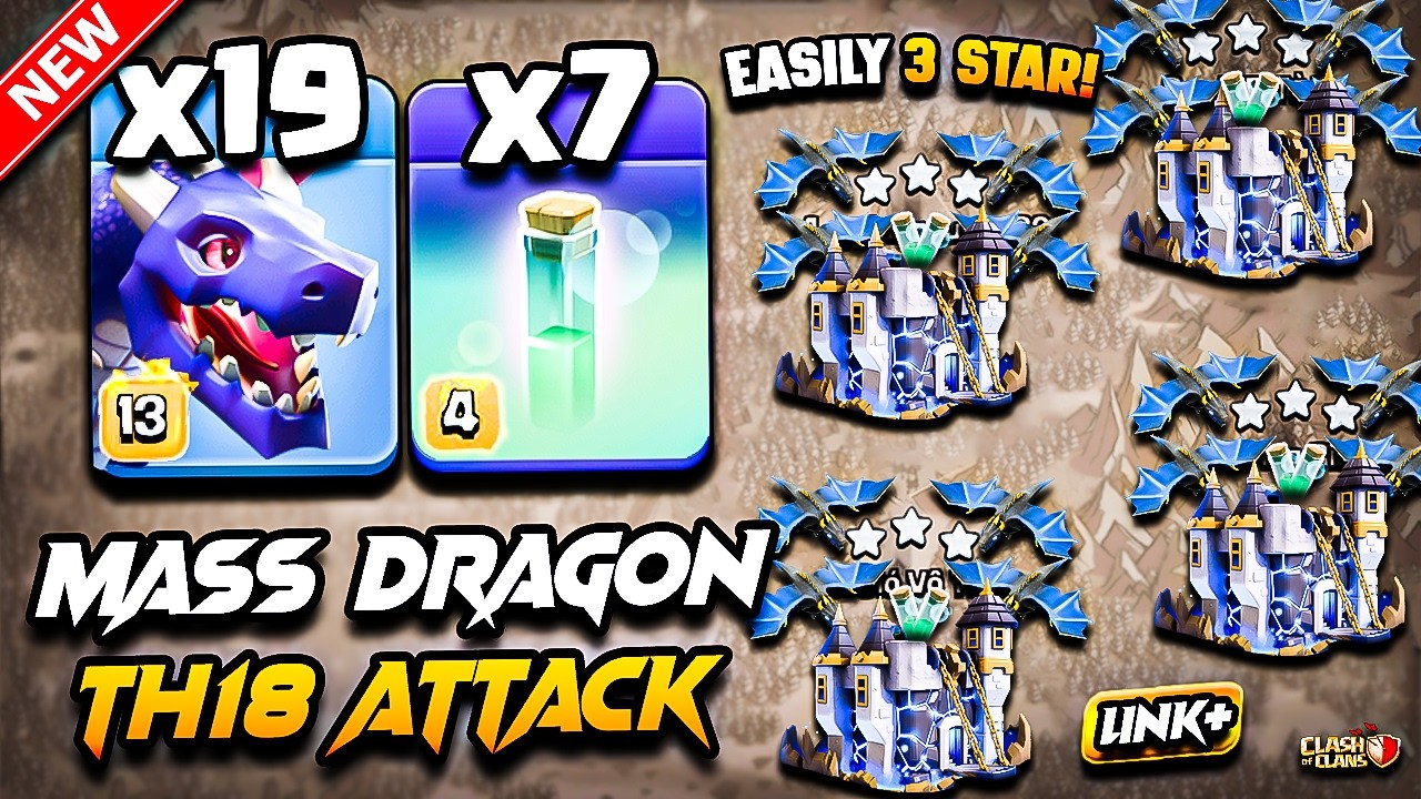 TH18 DRAGON Attack With RC CHARGE | Best TH18 Attack Strategy With DRAGON 2026 | Town Hall 18 Attack