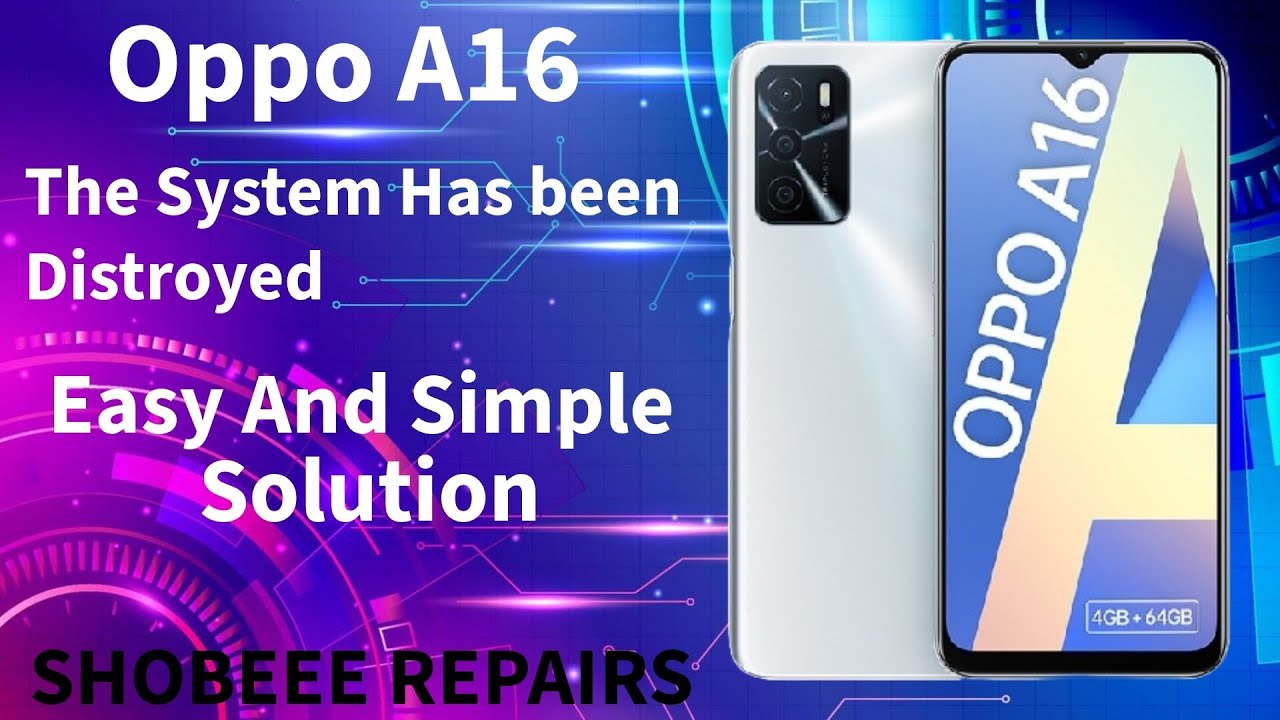 Oppo A16 Cph2269  | The Current image boot recovery  have been Distroyed can not boot / dead fix