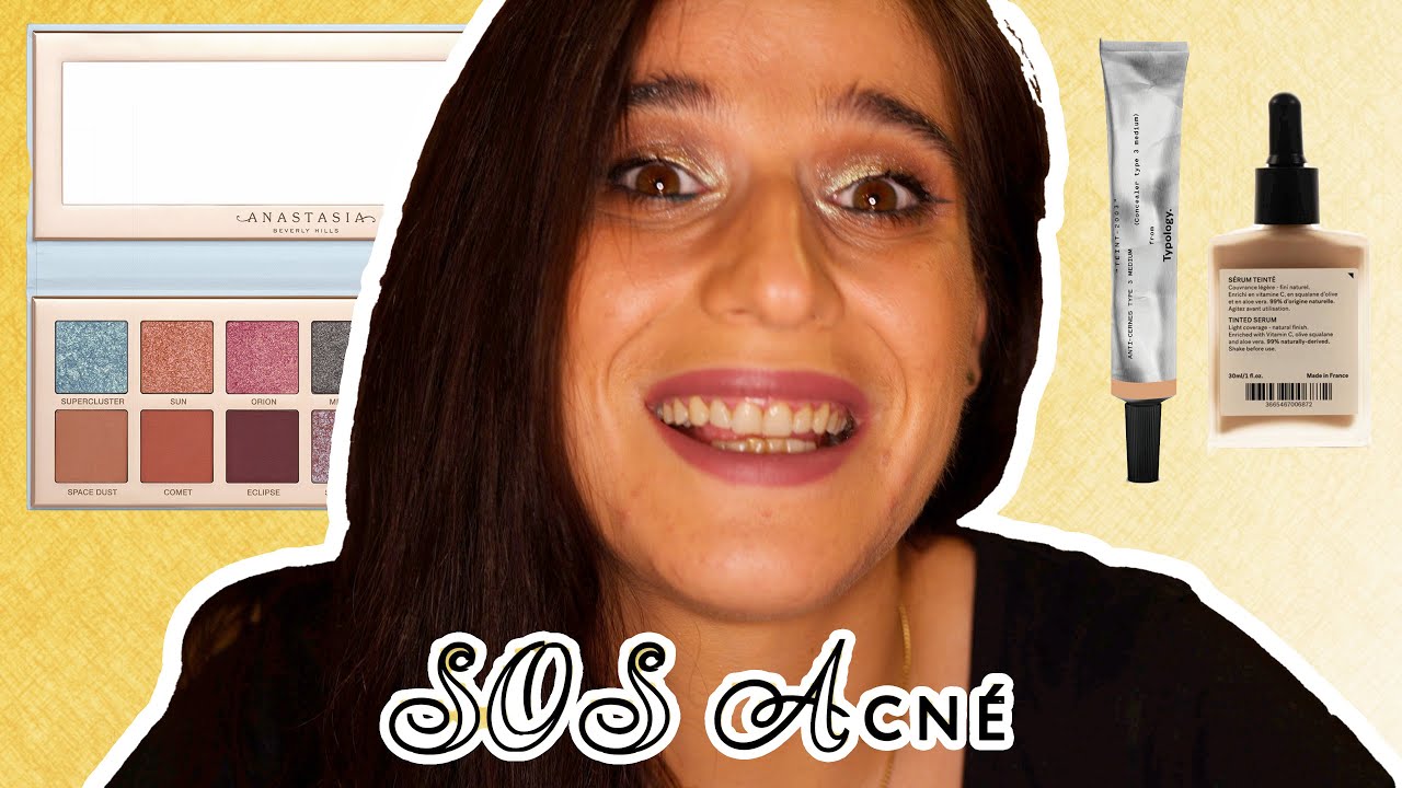 ⚡️Routine TEINT Typology spéciale Acné & Test COSMOS palette d'ABH ⚡️ Le Tuto Acné-friendy de Nicole