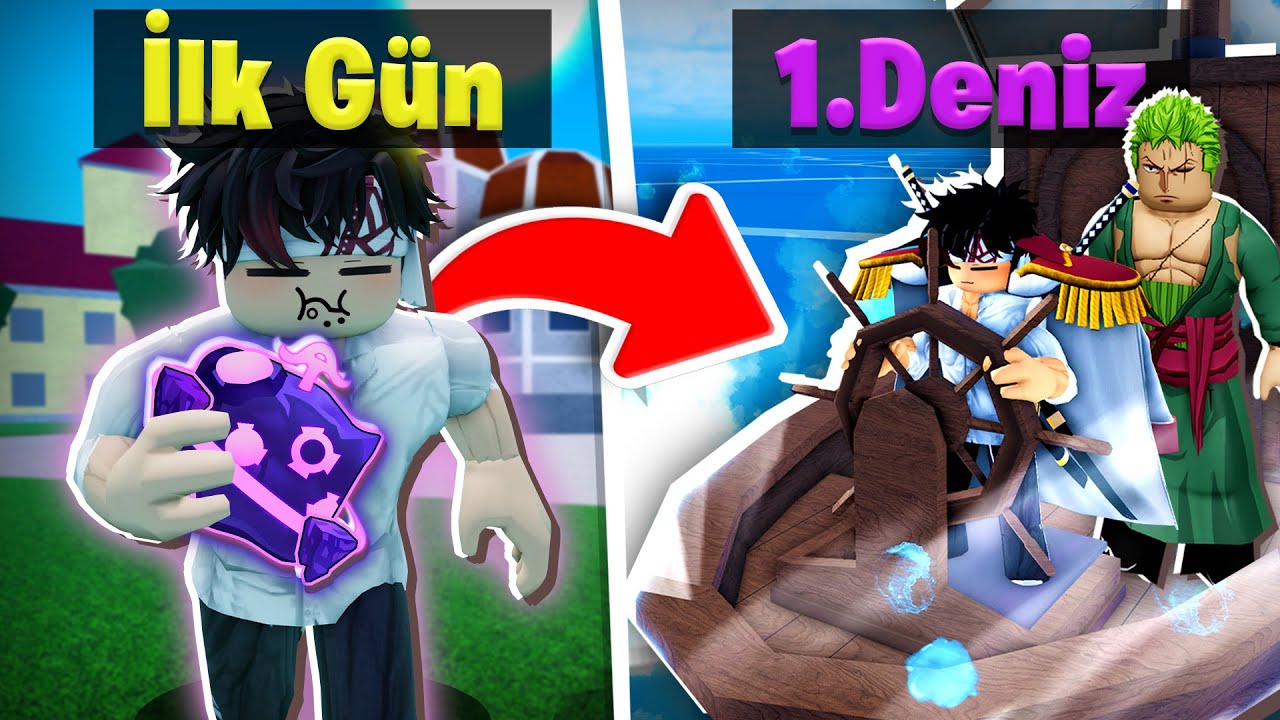 BLOX FRUİTS 1. DENİZ TEK PART?! - Roblox