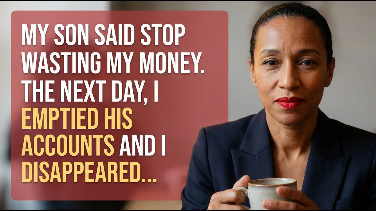 My Son Said Stop Wasting My Money The Next Day, I Emptied His Accounts And I Disappeared...
