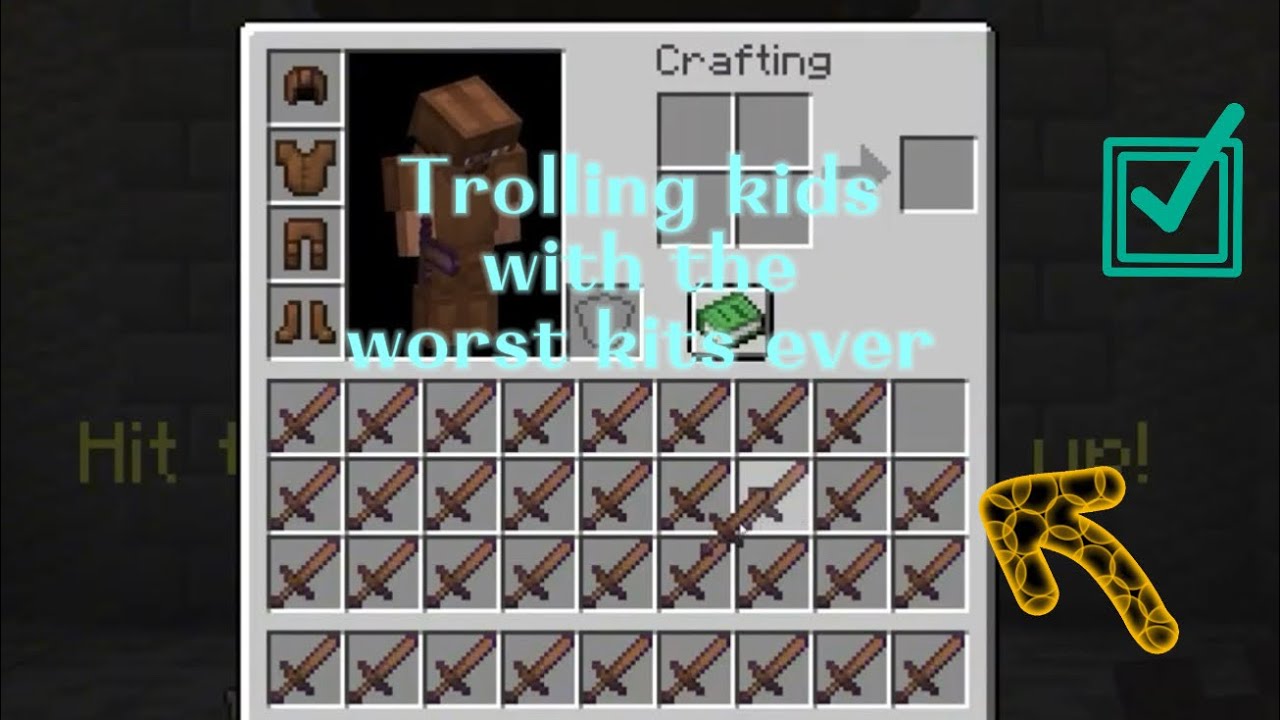 Making the WORST KITS POSSIBLE in PVP CLUB to TROLL kids