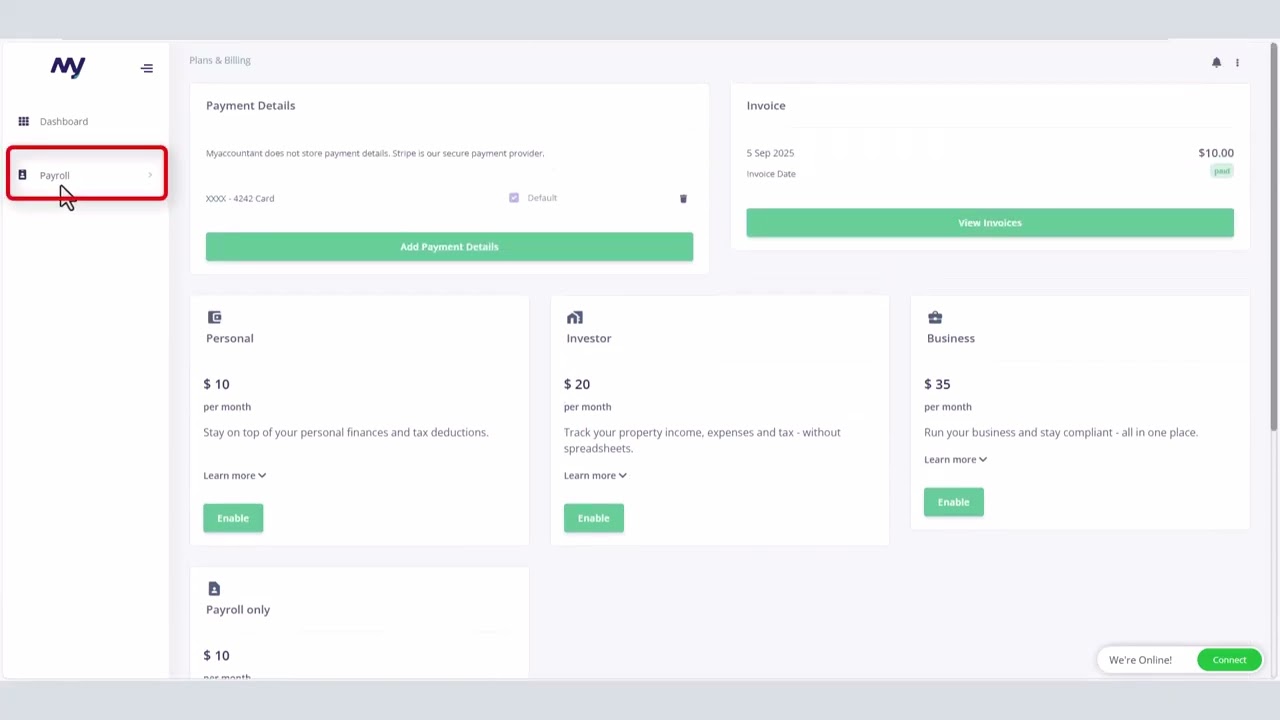 How to Choose & Enable Payroll in Myaccountant | Step-by-Step Guide (2025)