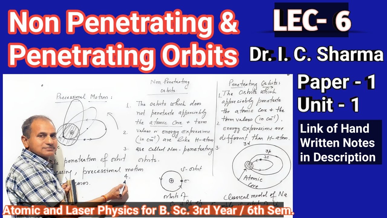 Non penetrating and Penetrating orbits | Non Penetrating and Penetrating Orbitals for B.Sc. | L-6