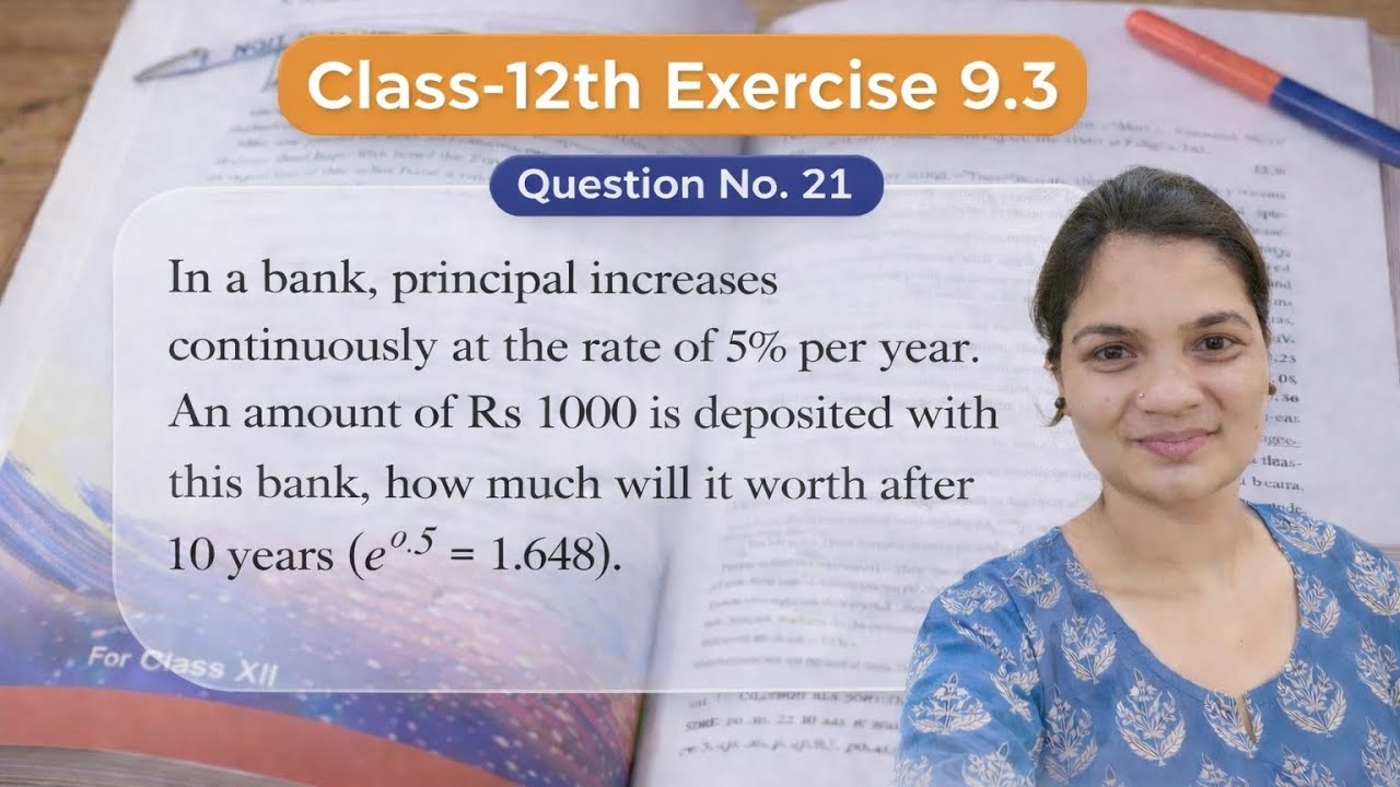 Class-12th Exercise-9.3 Q No.-21 || Differential equations class 12 CBSE NCERT ||