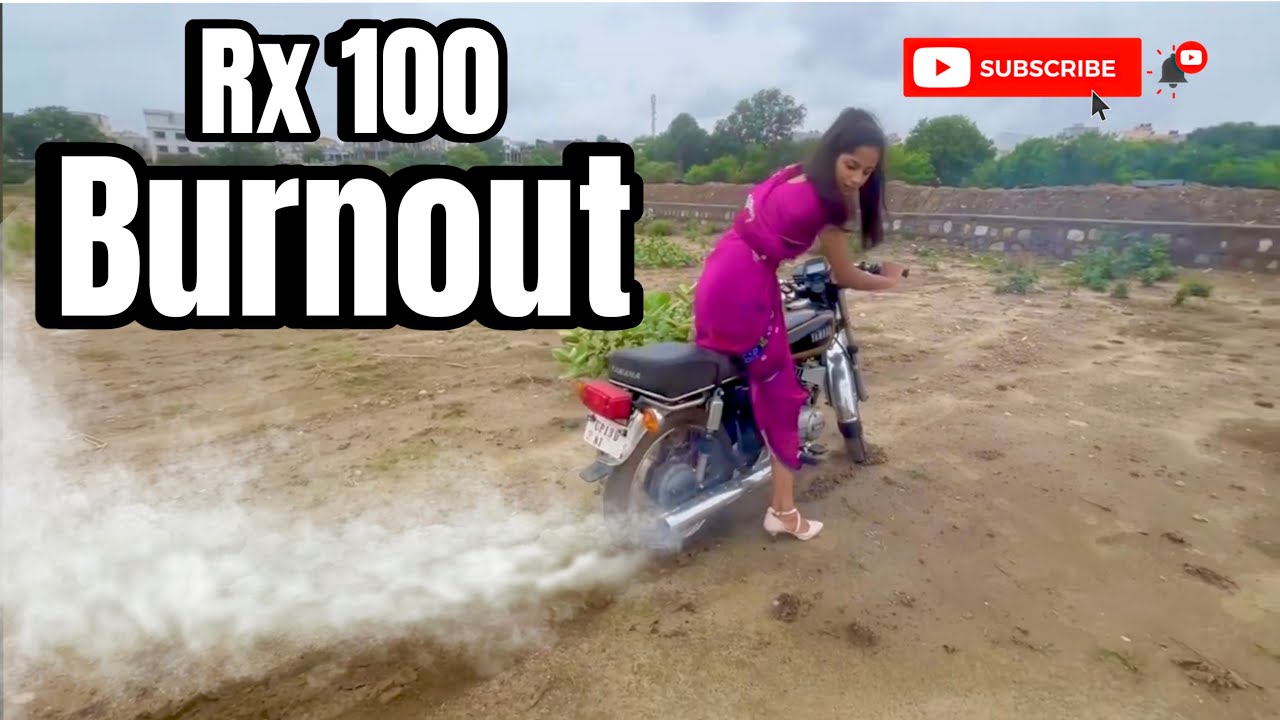 Rx 100 Burnout with High Heels and Saree 🔥🔥Rx100 Burnout in Saree 💨😍
