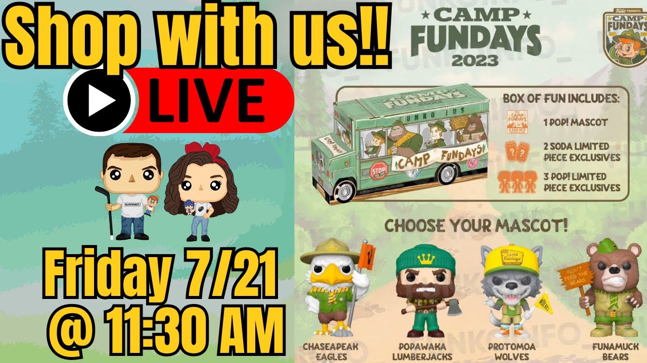 Funko Live Shopping for Camp Fundays Box!!