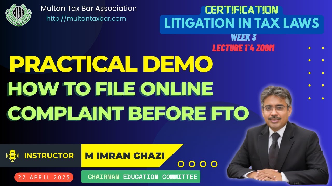 Complaints with FTO: How to prepare and file Complaint Online - Practical Demo on Zoom Class