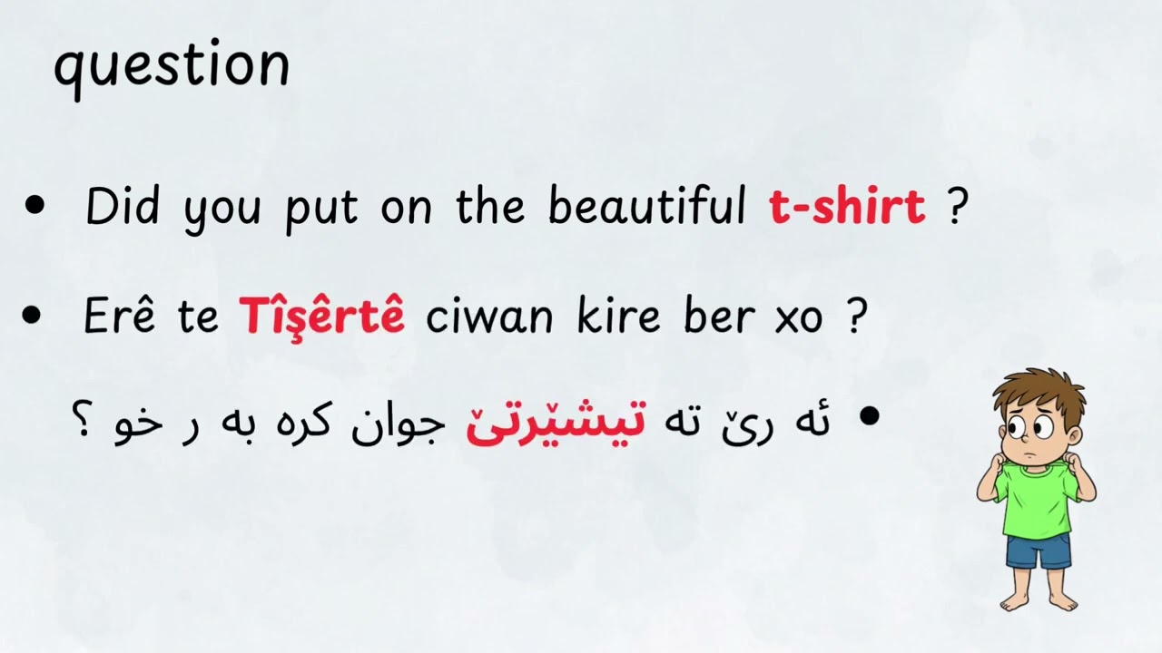 Learn Kurdish Behdini (0025)  Put on