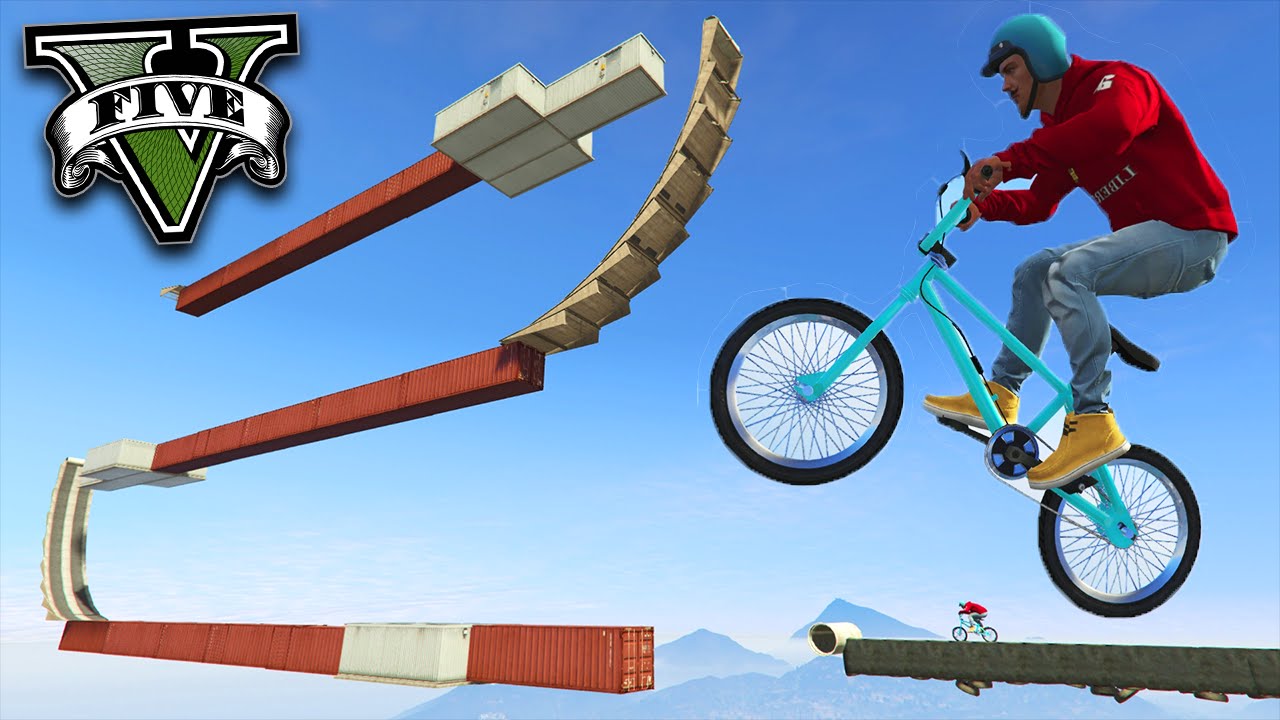 GTA V Online: DISPUTA de BMX nas ALTURAS!!