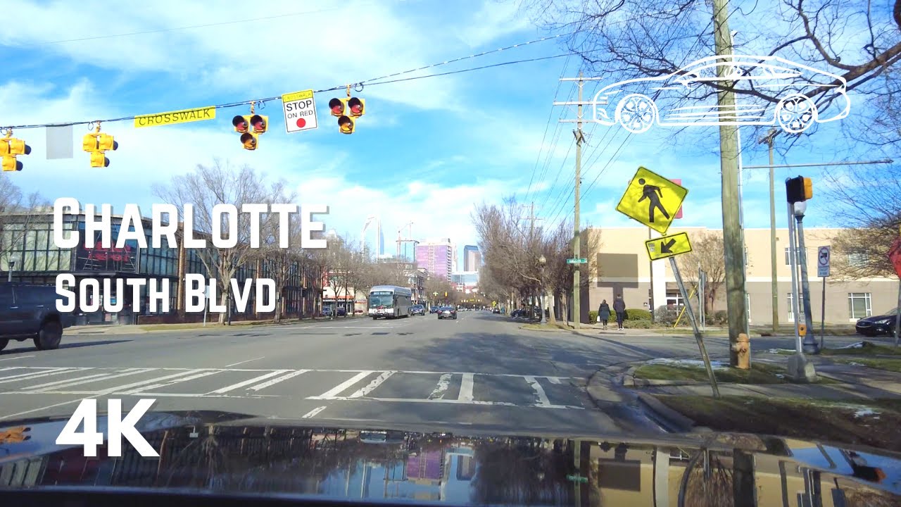 Driving - South Blvd | Charlotte, NC | 4K