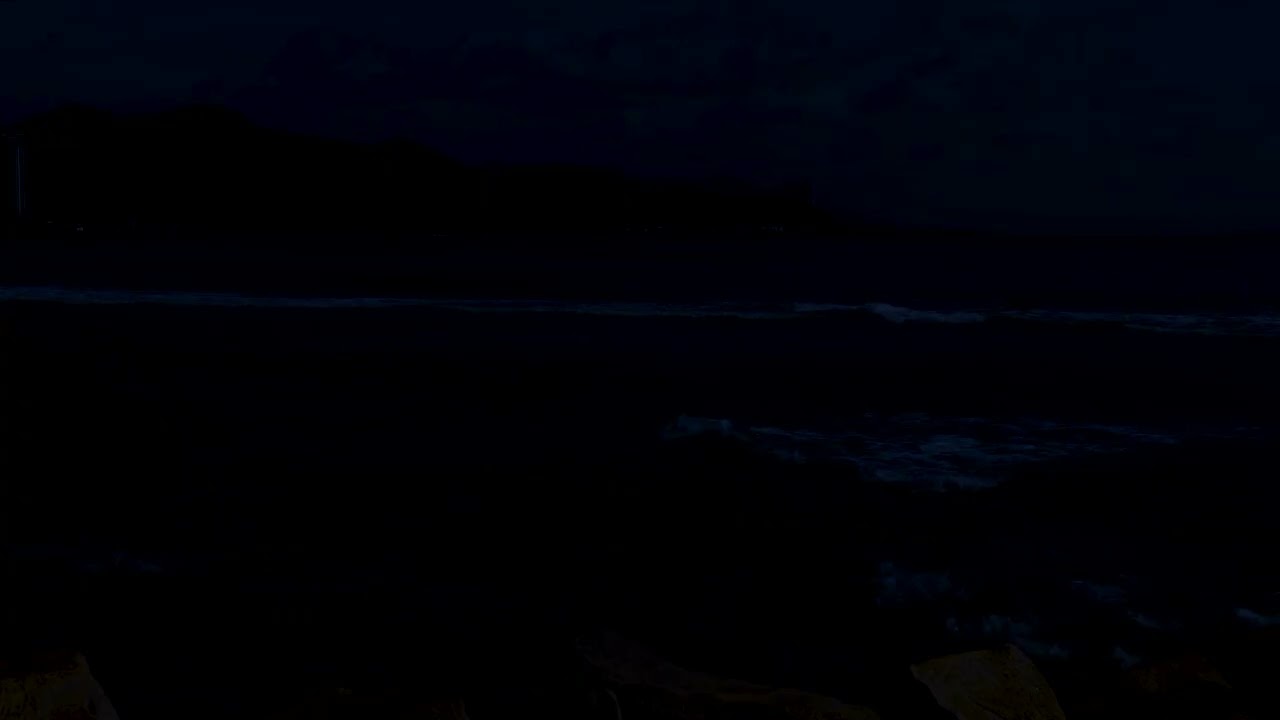 Midnight Ocean Waves Ambience 🌊 Dark Sea White Noise for Anxiety Relief and Deep Mental Calm