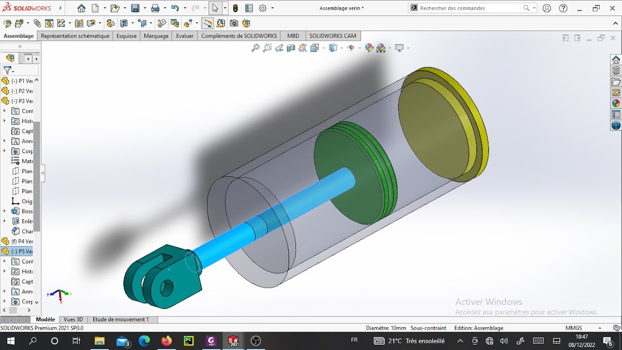 Modéliser Un Vérin Pneumatique sur Solidworks