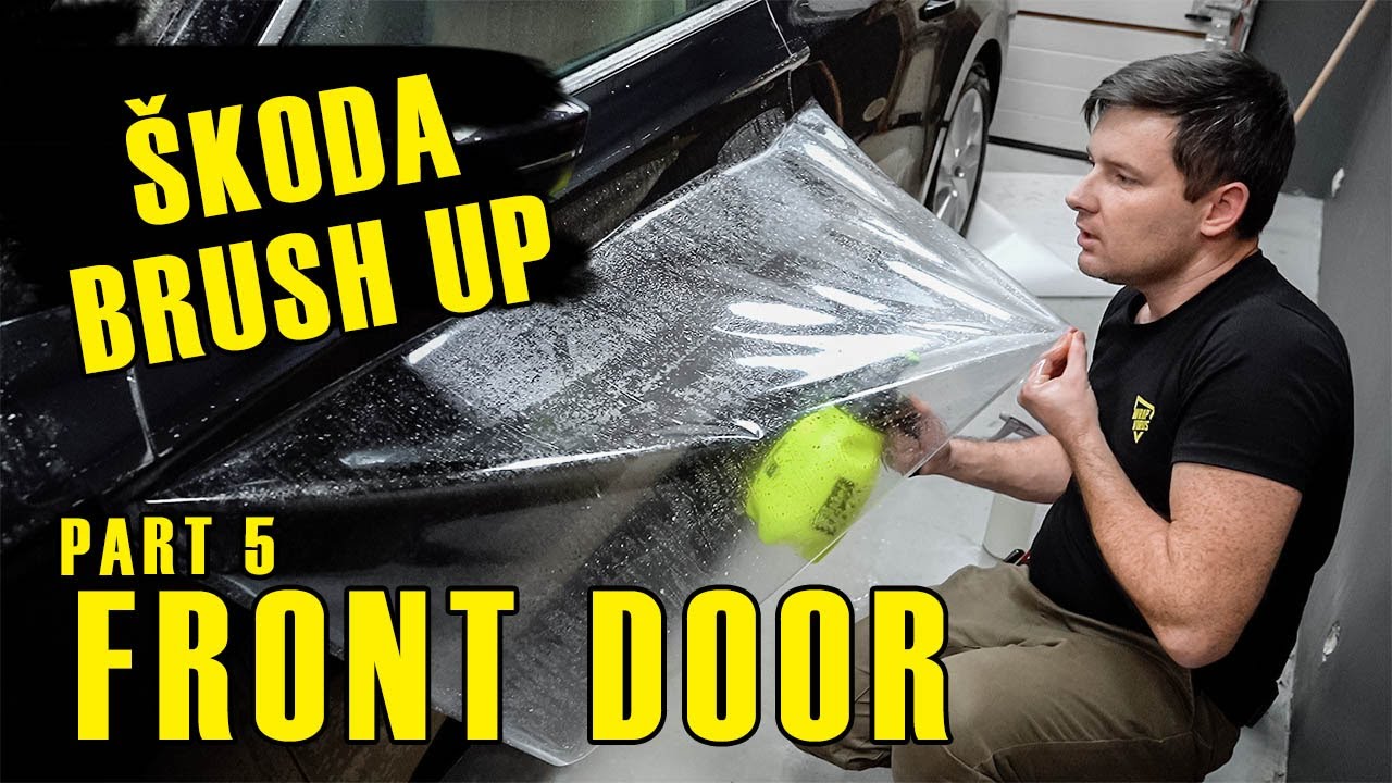 Paint Protection Film Installation on Vehicle Front Door