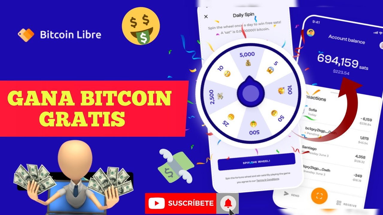 BITCOIN LIBRE 💰 - [$2.00] 🤑 - GANA HASTA 5000 SATOSHI DE BTC GRATIS 🤯💸 F&Aacute;CIL Y R&Aacute;PIDO 💯🤩