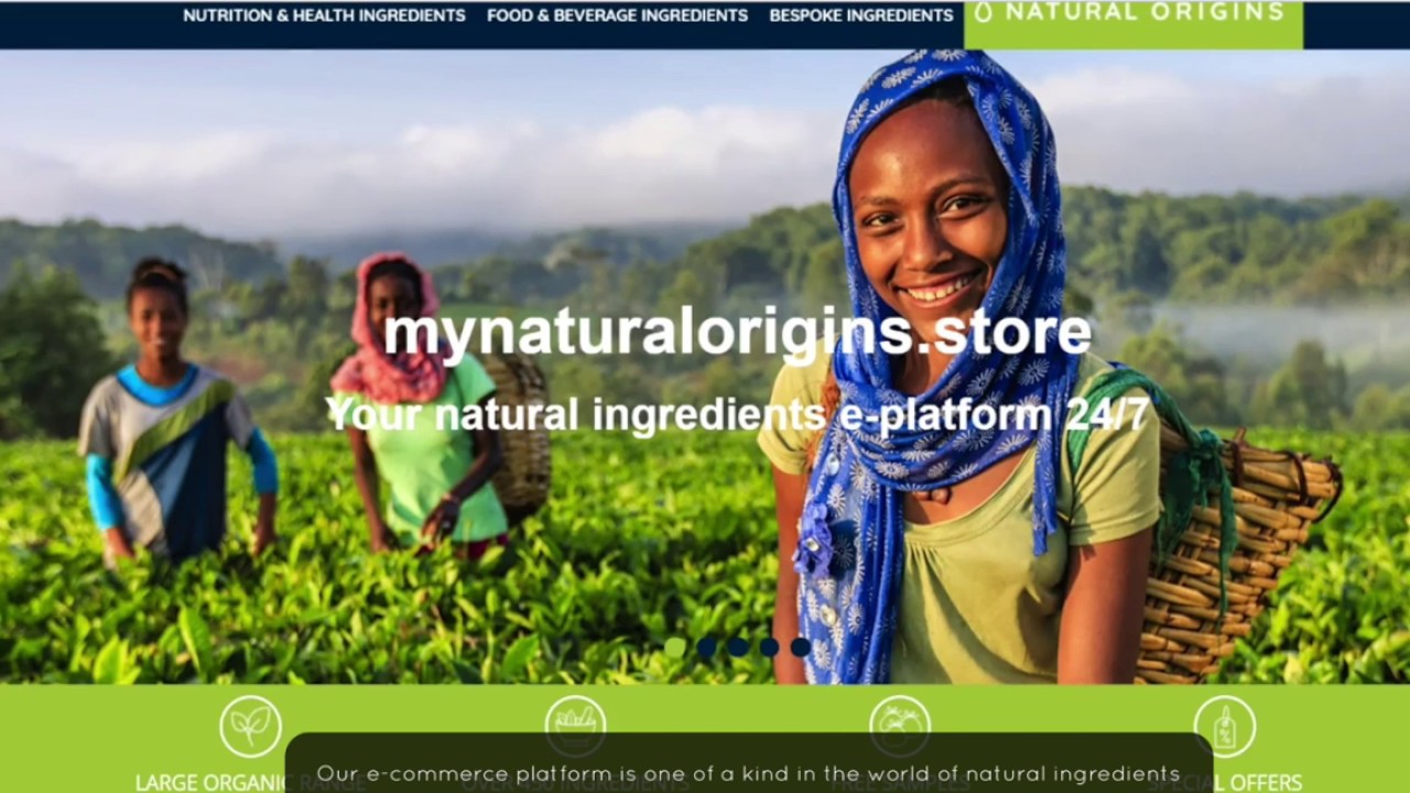 Natural Origins :  B2B e-commerce platform for all your natural ingredients