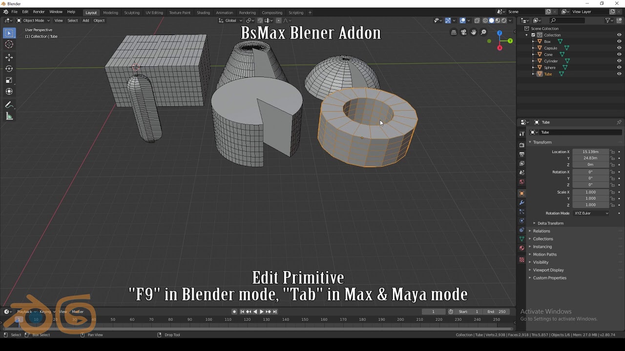 BsMax Geometric Primitives