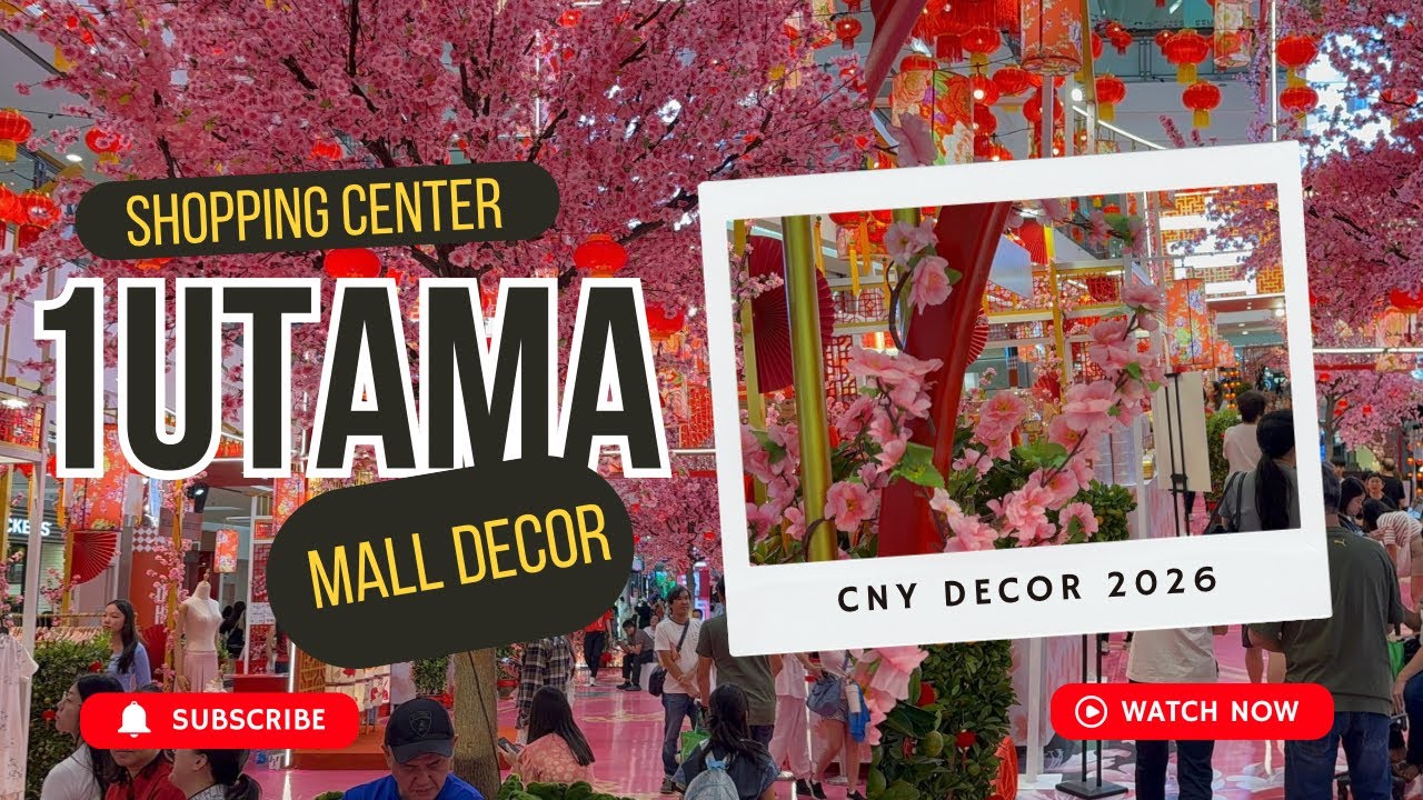 1 Utama shopping Mall Transforms for Chinese New Year 🧧✨Bandar Utama Malaysia #cny2026 #malldecor 