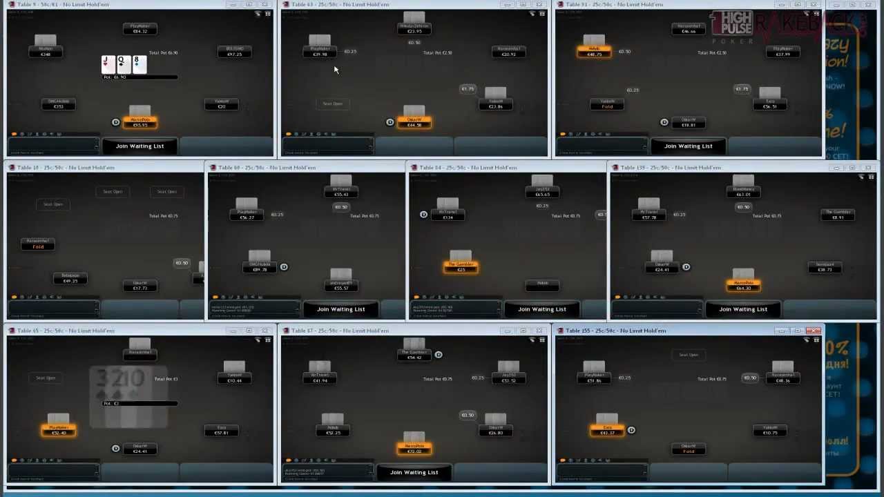 High Pulse Poker - 50% Rakeback from day one to all!