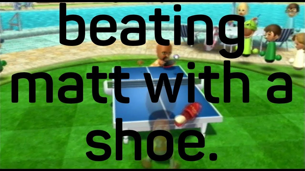 beating matt in max level ping pong with a shoe