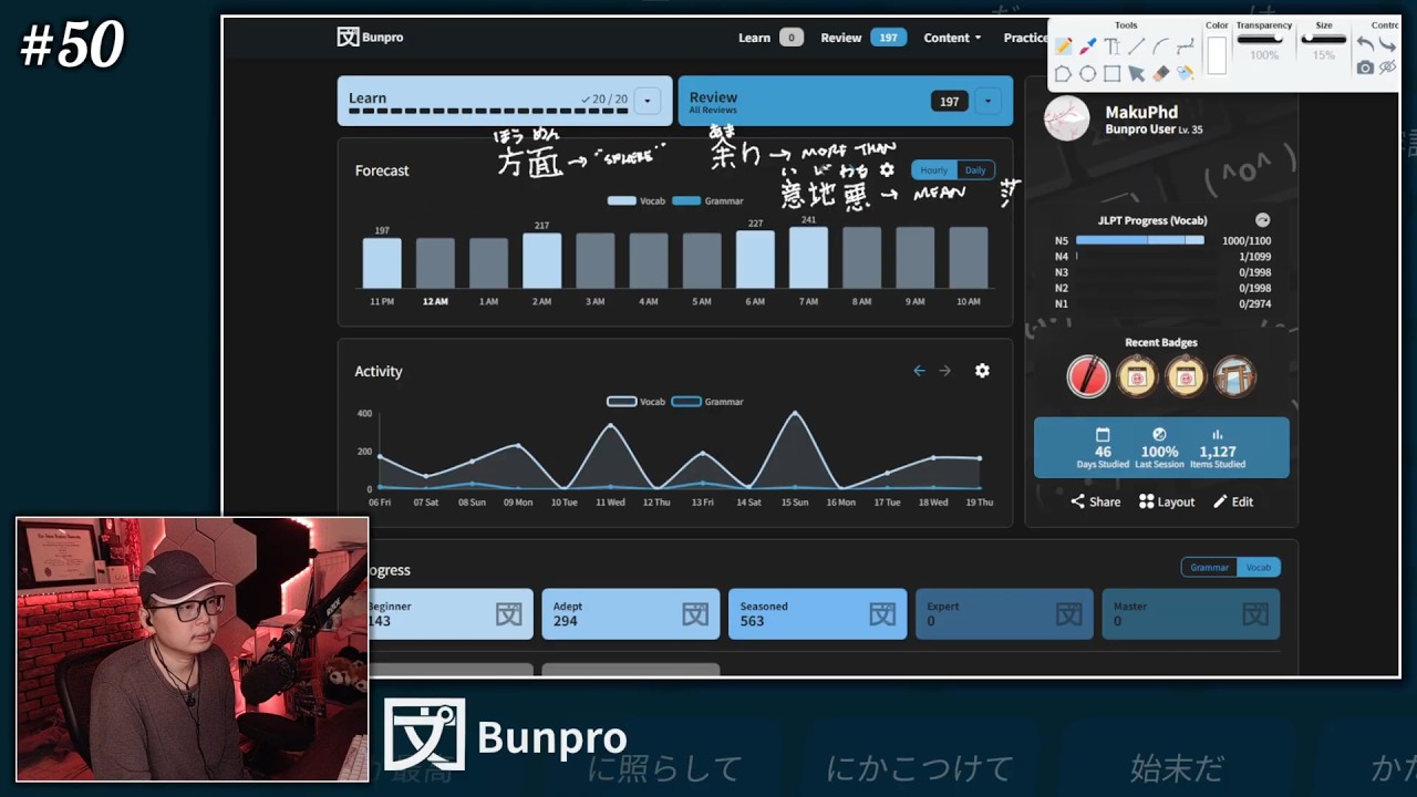 MAKU LEARNS: Bunpro - Day 50