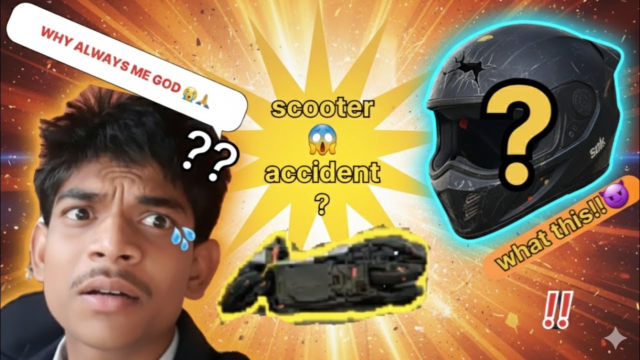New Helmet kinna gako scooter 😭accident vayo 🤬| Bau ko bike ma wheelie handai😆