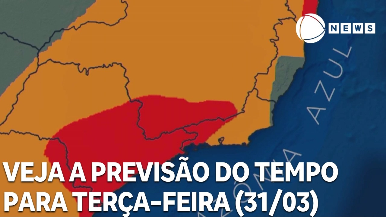 Veja a previs&atilde;o do tempo para todo o pa&iacute;s nesta ter&ccedil;a (31/03)