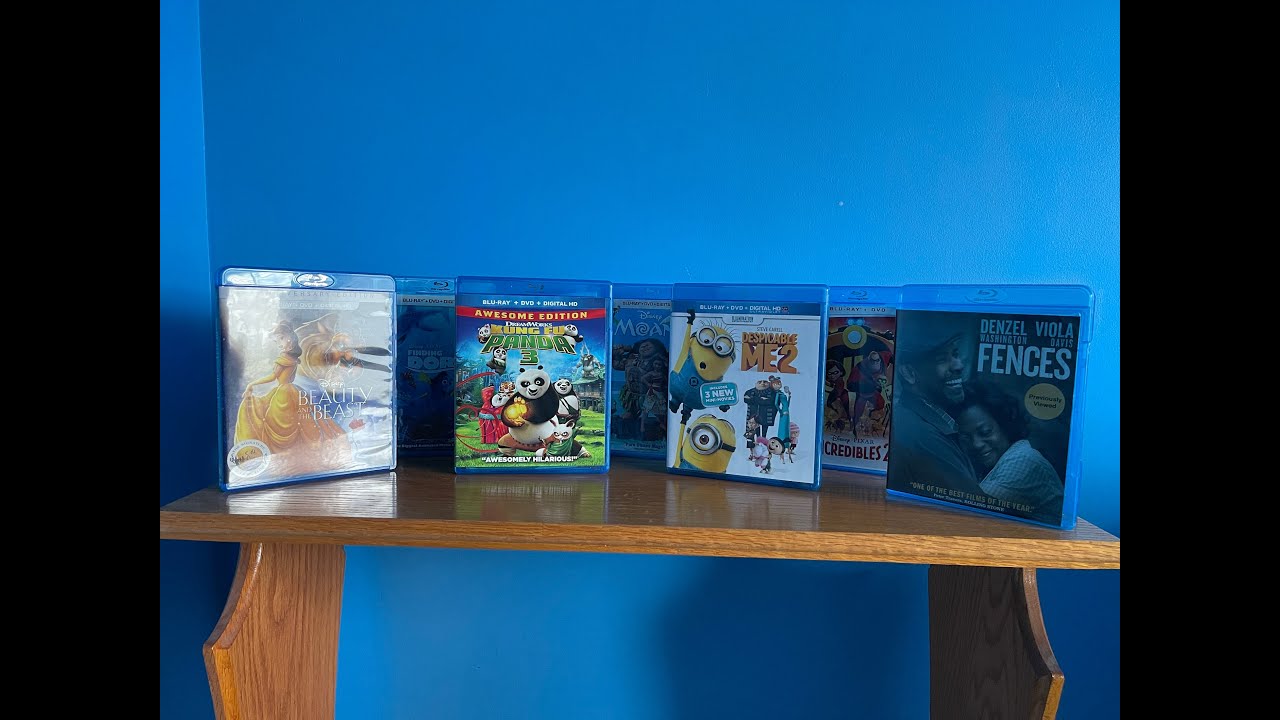Blu-ray Collection Update: Finding Dory, Despicable Me 2, Moana, Beauty and the Beast, etc.