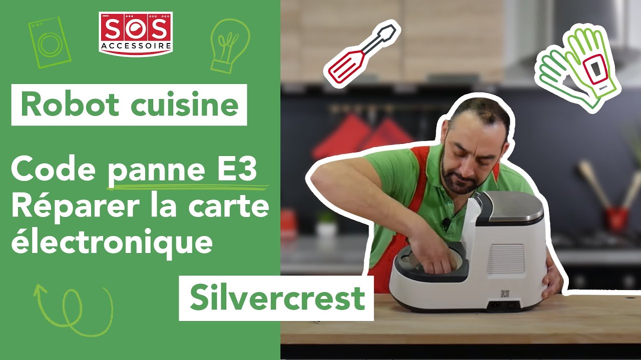 Code panne E3 sur un Robot cuisine Silvercrest : réparation de la carte électronique
