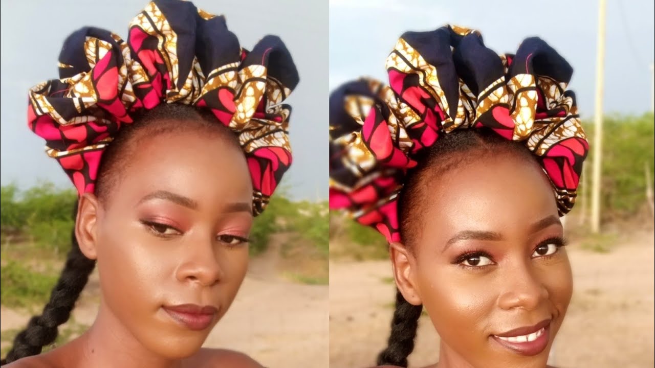Trendy Ruffles/ Scrunchie Headband Using Ankara Fabric// DIY 'Statement' Headband #roadto500subs